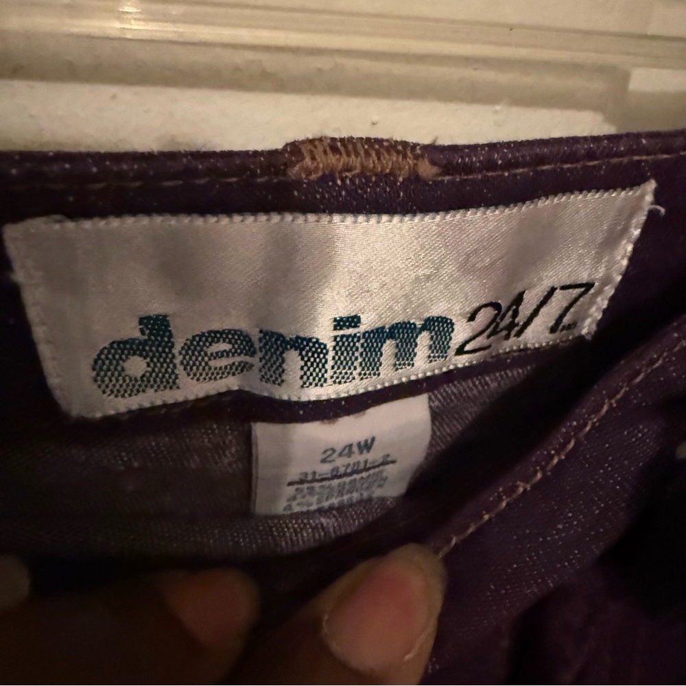 Vintage Y2K Denim 24/7 Purple Denim Jacket & Skirt Set Size 24W - Picture 9 of 9